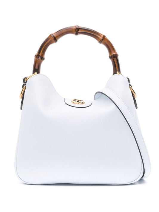 White Diana Leather Tote Bag