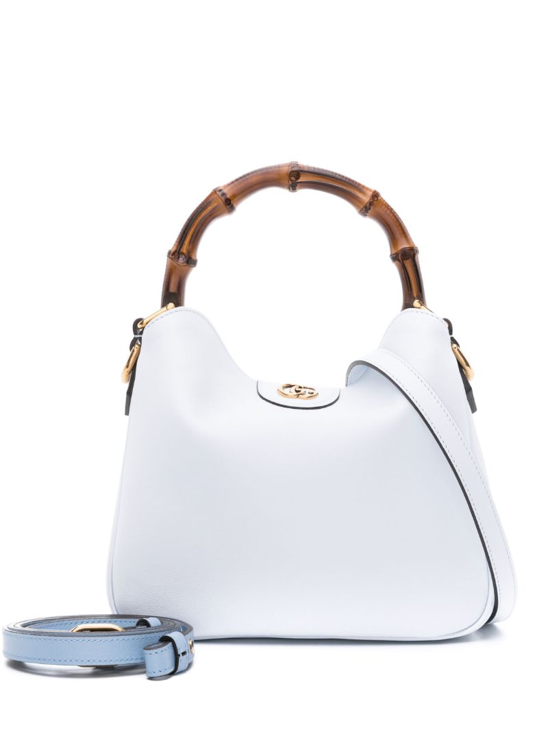 White Diana Leather Tote Bag