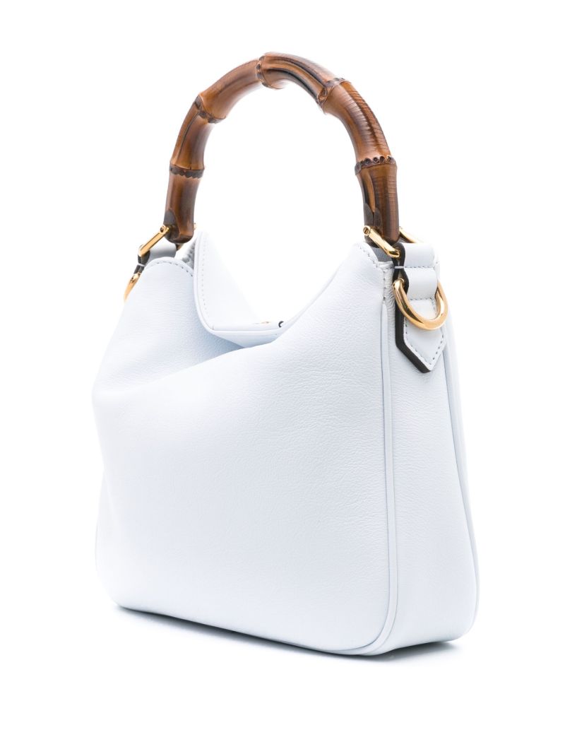 White Diana Leather Tote Bag