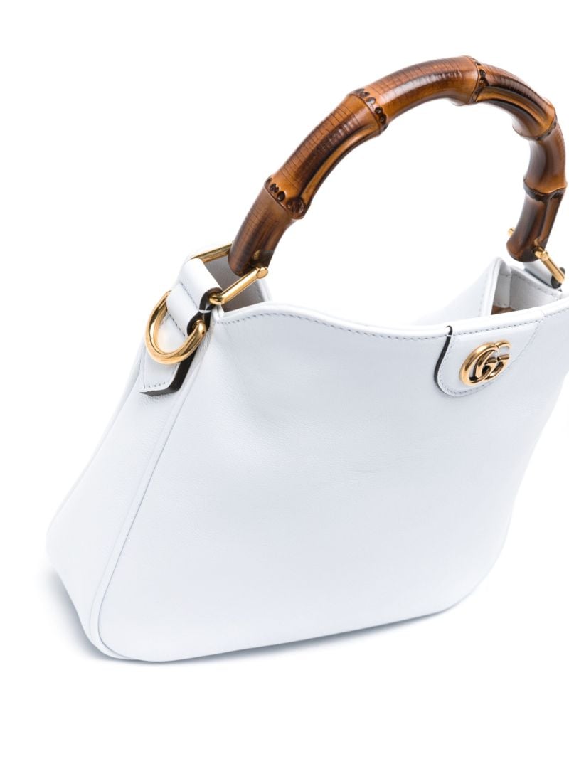 White Diana Leather Tote Bag