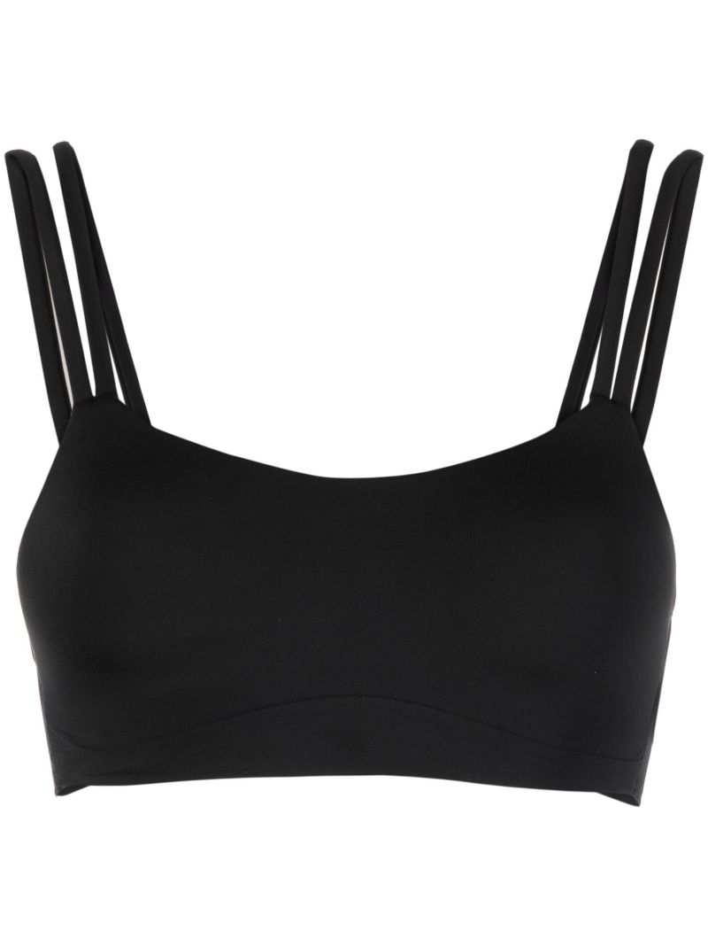 Black Like a Cloud Longline Sports Bra