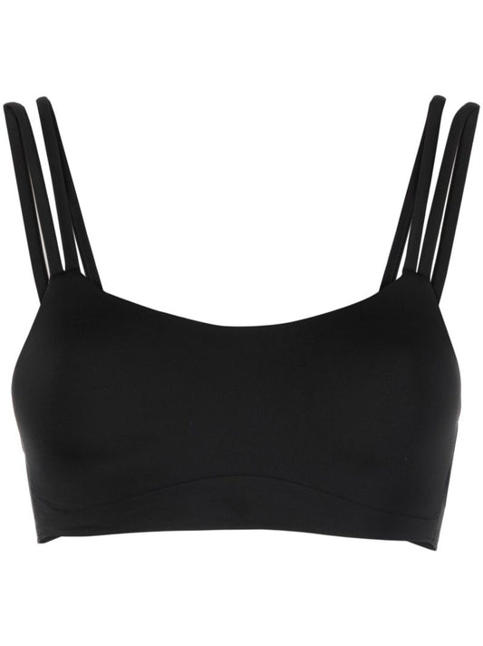 Black Like a Cloud Longline Sports Bra