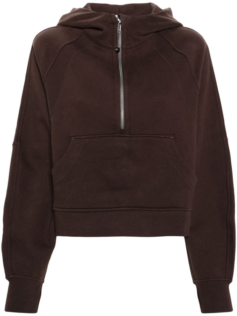 Brown Scuba Fleece Hoodie