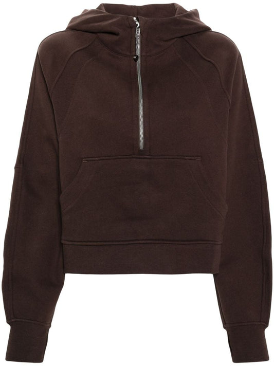 Brown Scuba Fleece Hoodie