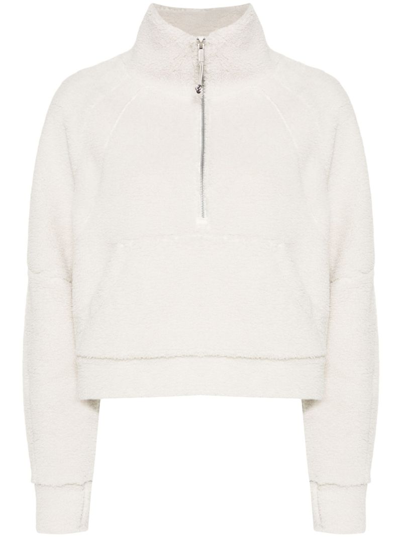 Neutral Scuba Half-zip Fleece Sweatshirt
