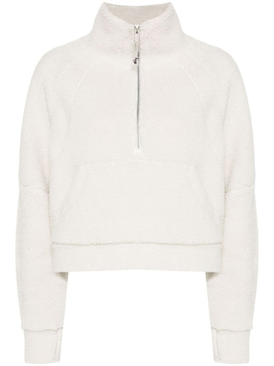 Neutral Scuba Half-zip Fleece Sweatshirt