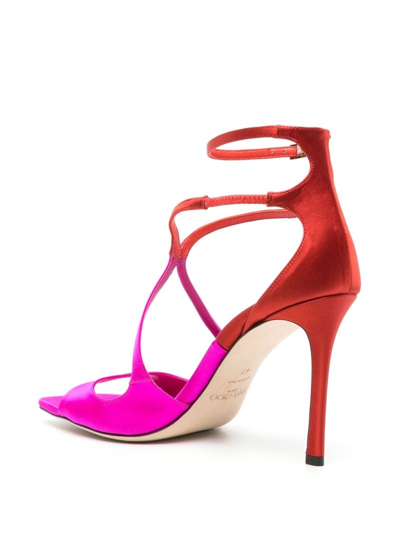 Pink Azia 95 Satin Sandals