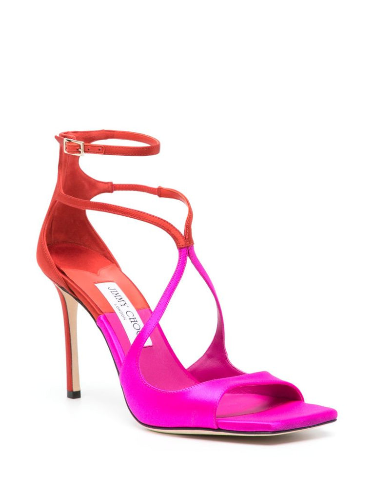 Pink Azia 95 Satin Sandals