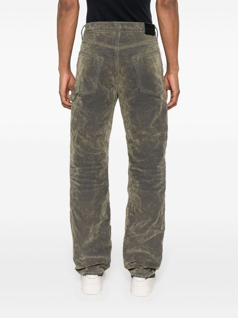 Green P015 Flocked Carpenter Jeans
