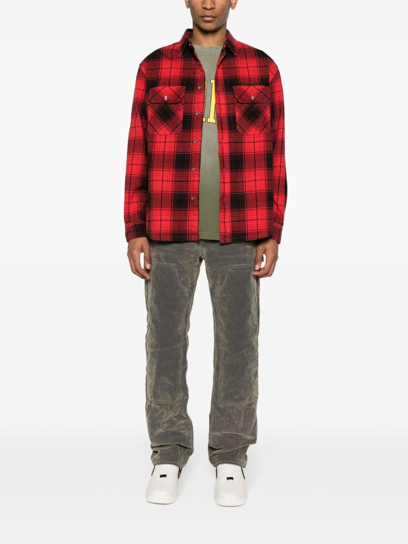 Green P015 Flocked Carpenter Jeans
