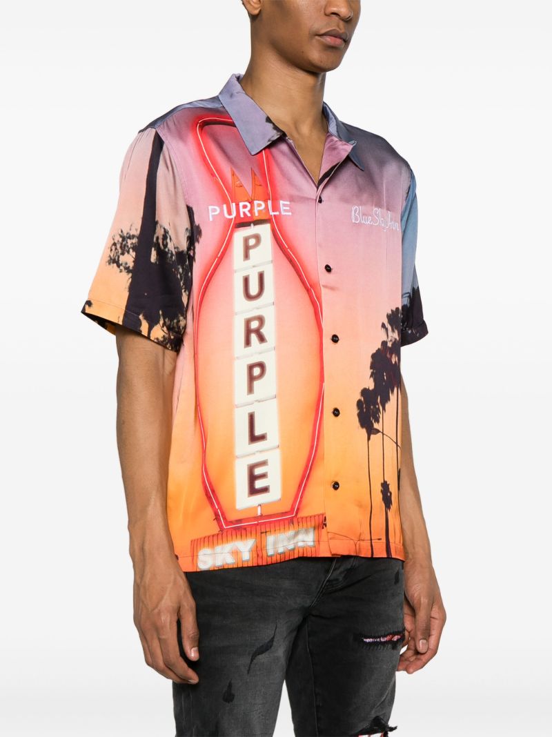 X Blue Sky Inn Orange Graphic-print Shirt