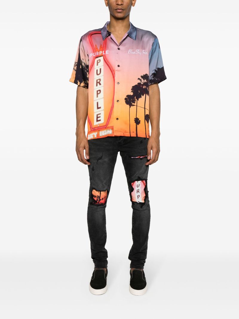 X Blue Sky Inn Orange Graphic-print Shirt