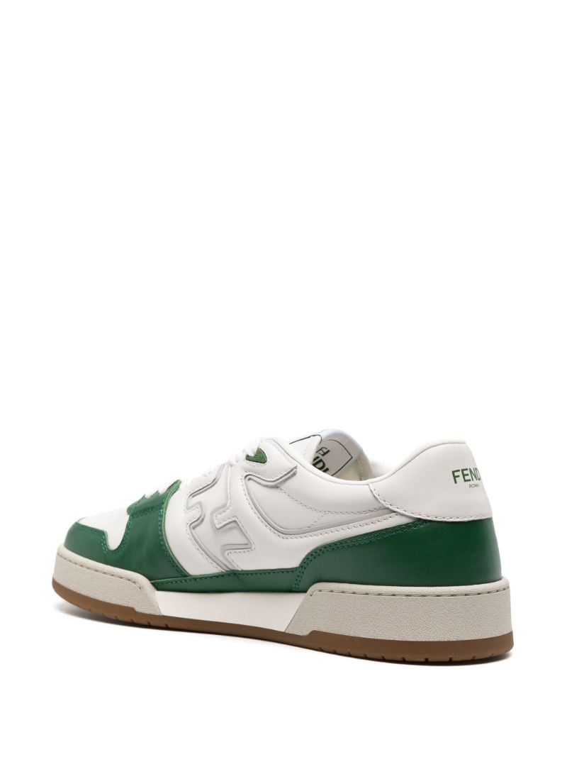 White Match Leather Sneakers