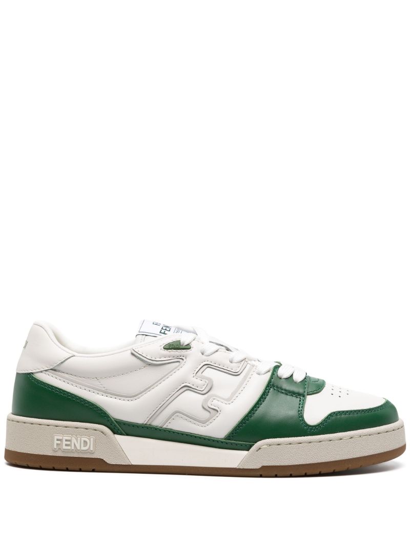 White Match Leather Sneakers