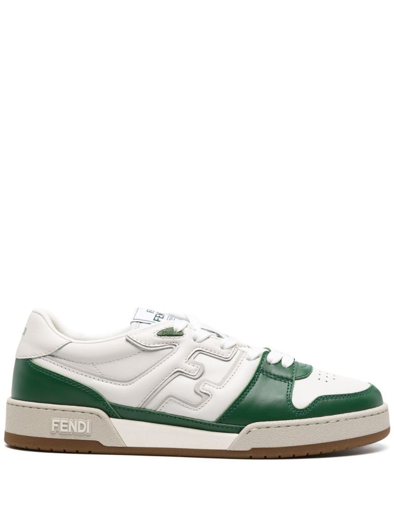 White Match Leather Sneakers