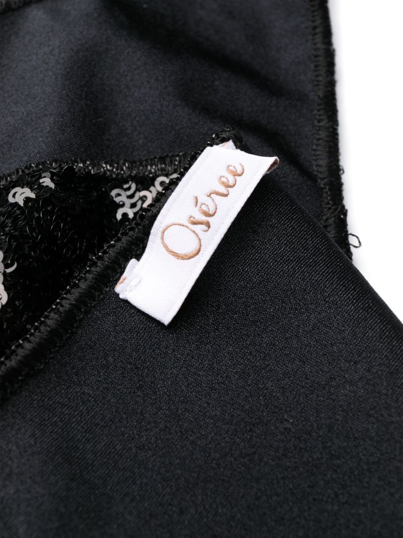 Black Night Sequins Triangle Bikini