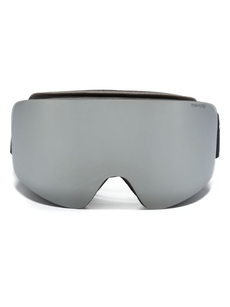 Black Logo-strap Ski Goggles