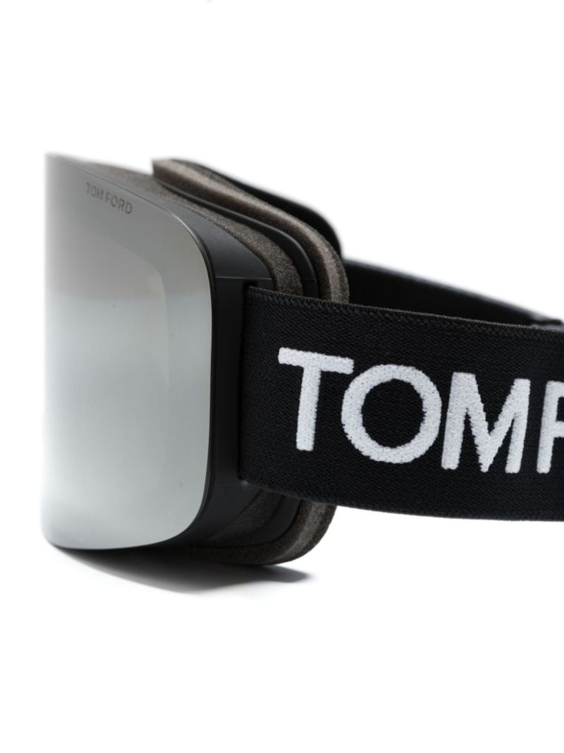 Black Logo-strap Ski Goggles