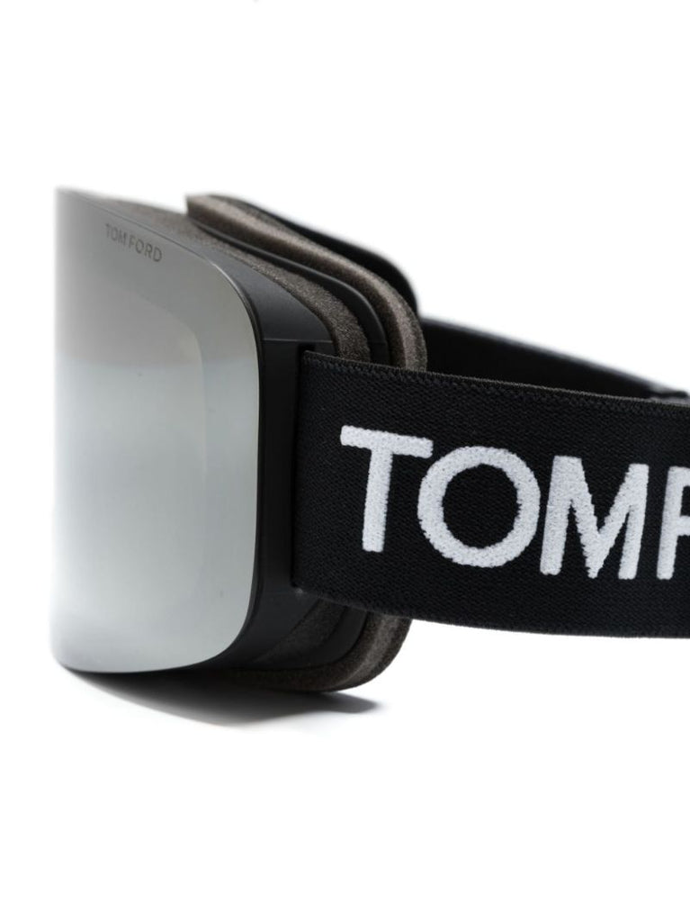 Black Logo-strap Ski Goggles