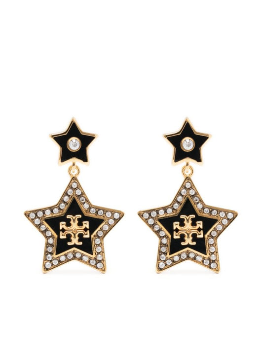 Gold-tone Falling Star Drop Earrings