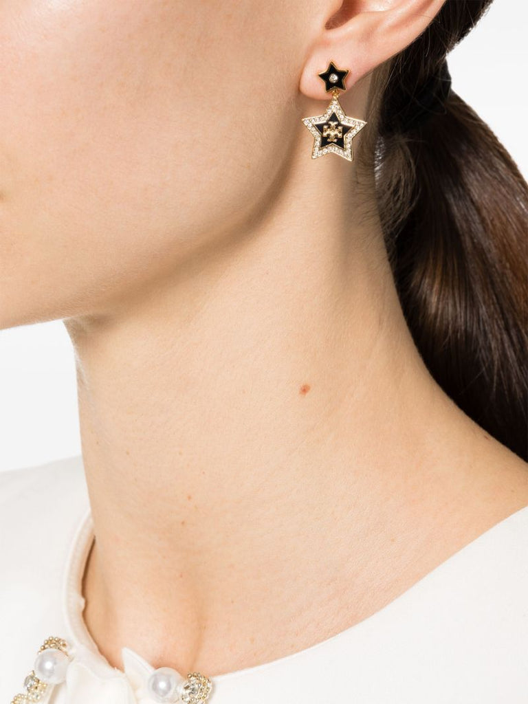 Gold-tone Falling Star Drop Earrings