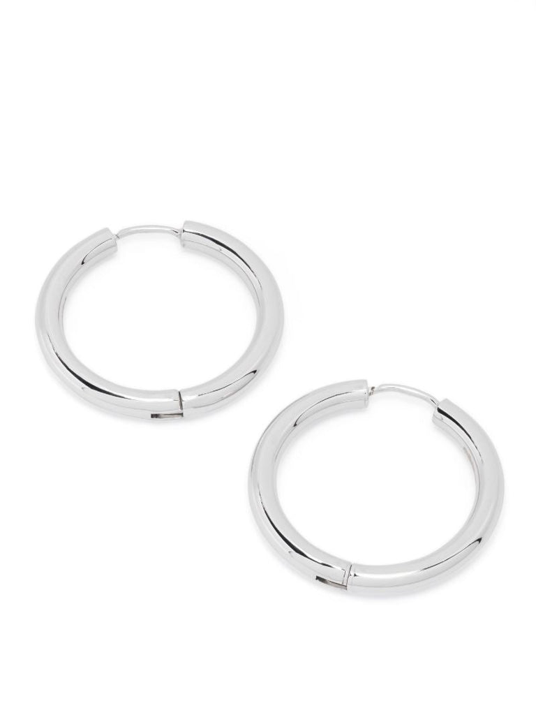 Sterling Silver Tube Hoop Earrings