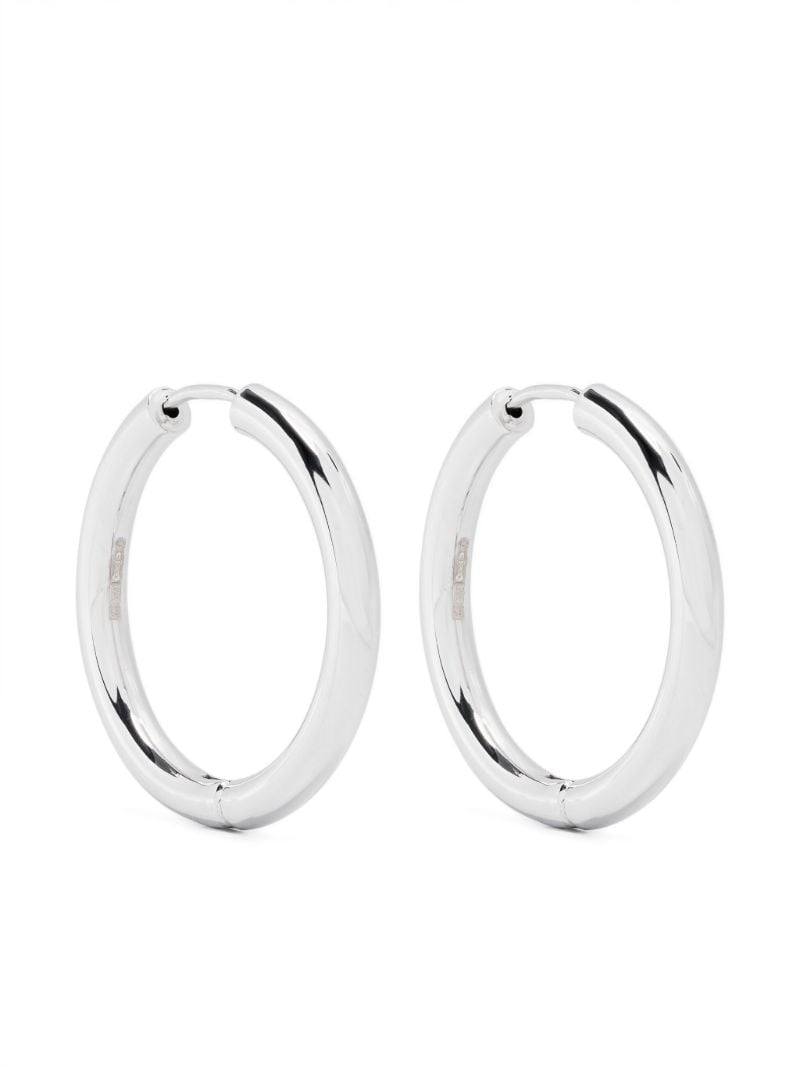 Sterling Silver Tube Hoop Earrings