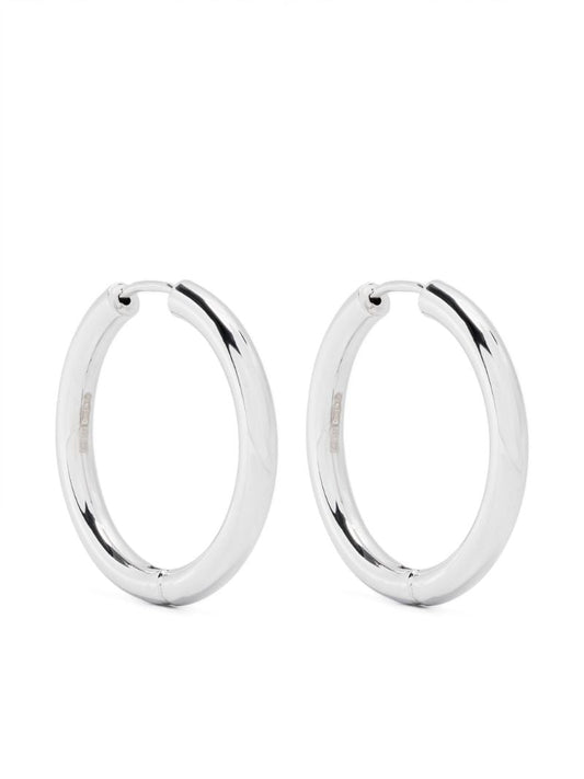 Sterling Silver Tube Hoop Earrings