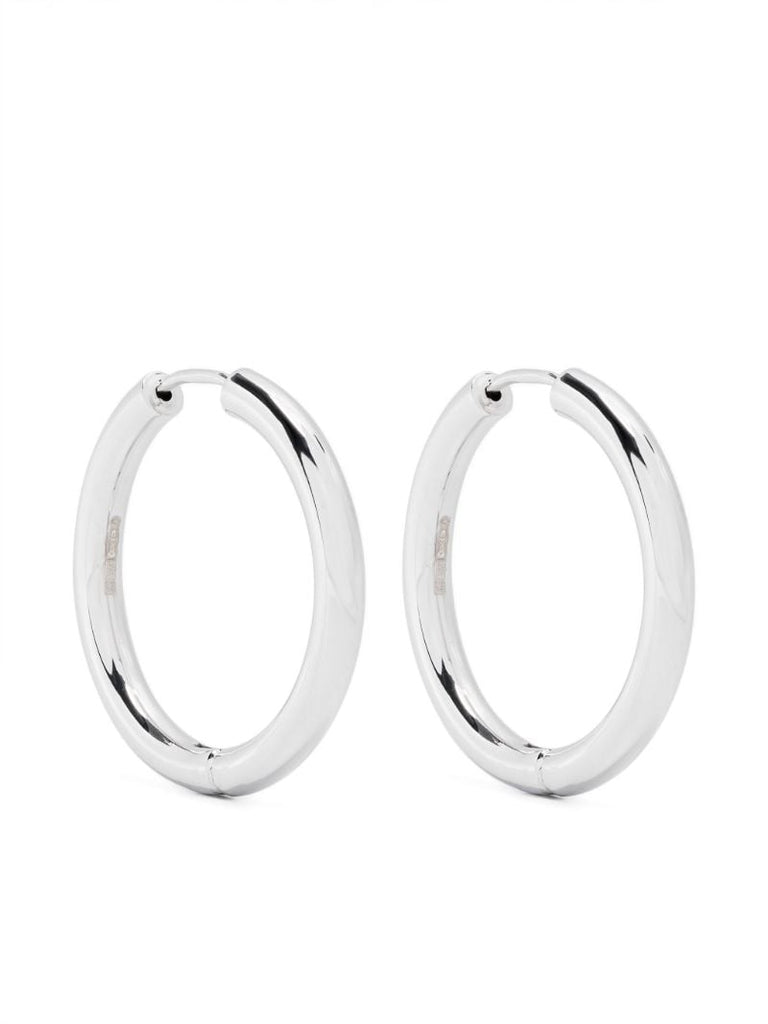 Sterling Silver Tube Hoop Earrings