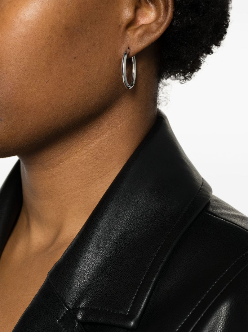 Sterling Silver Tube Hoop Earrings