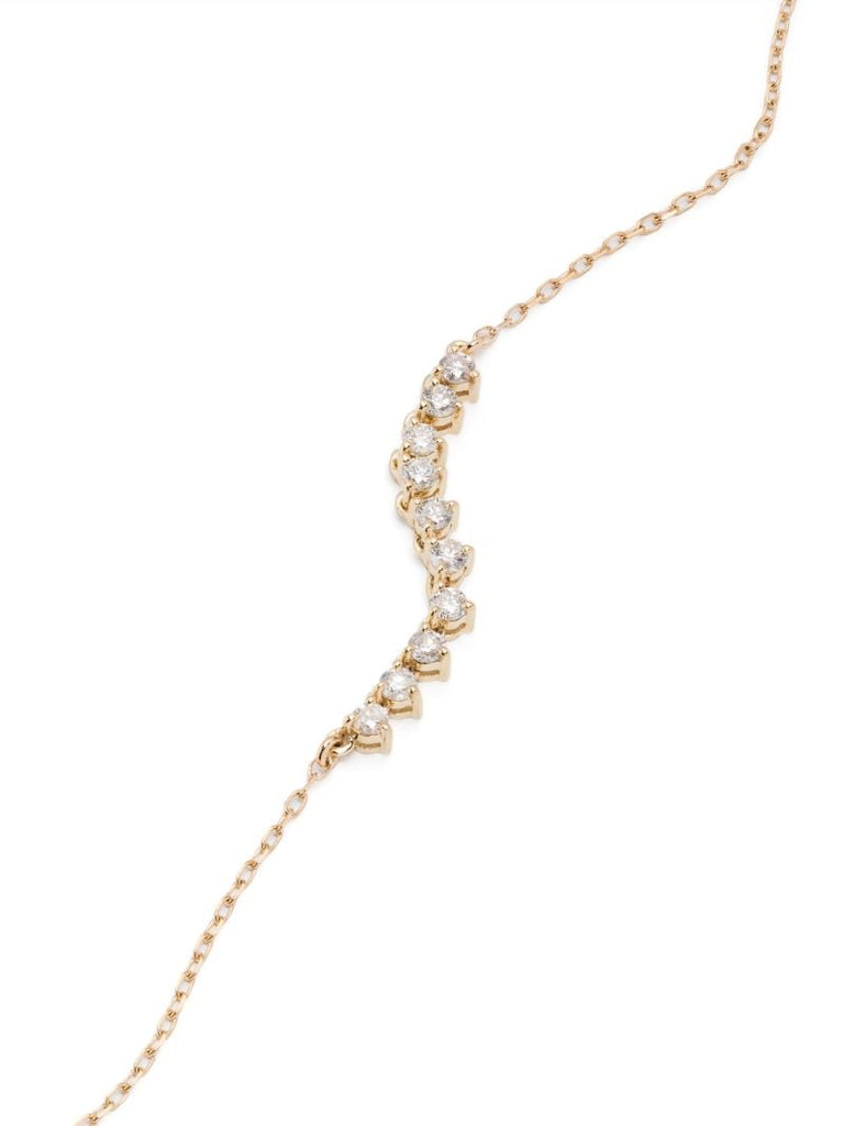 14k Yellow Gold Diamond Chain Necklace