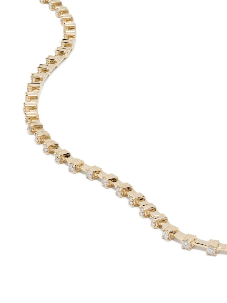 14k Yellow Gold Station Diamond Bracelet