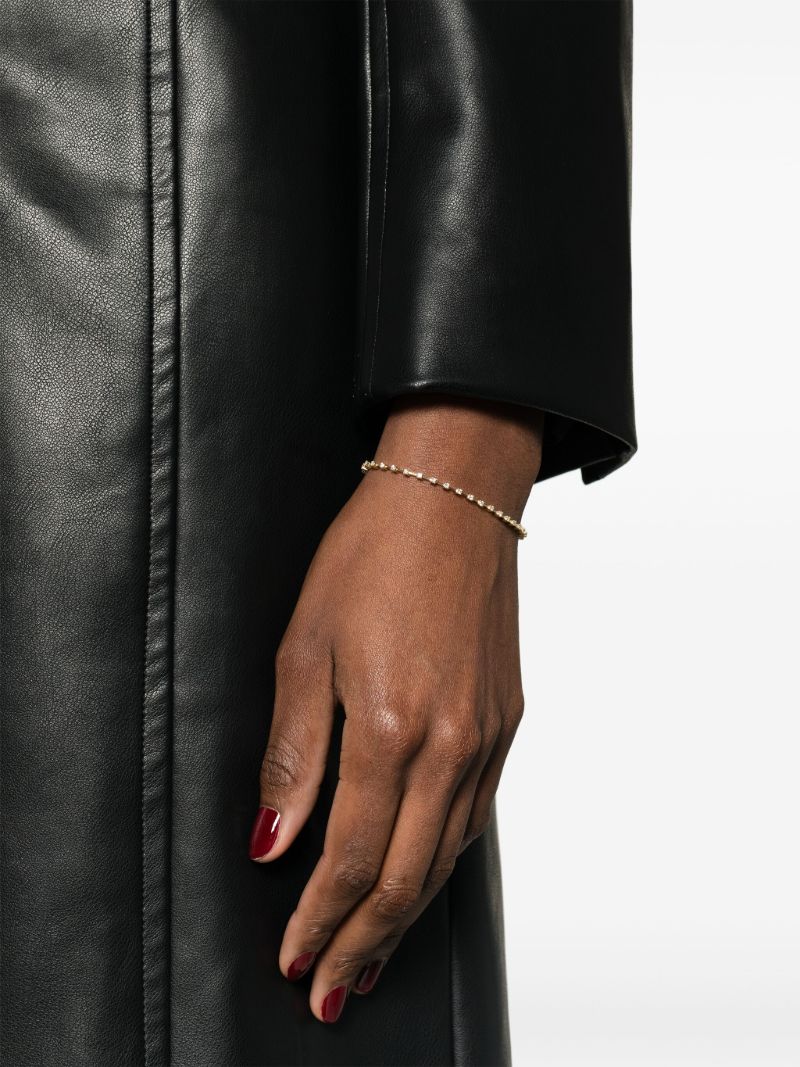 14k Yellow Gold Station Diamond Bracelet