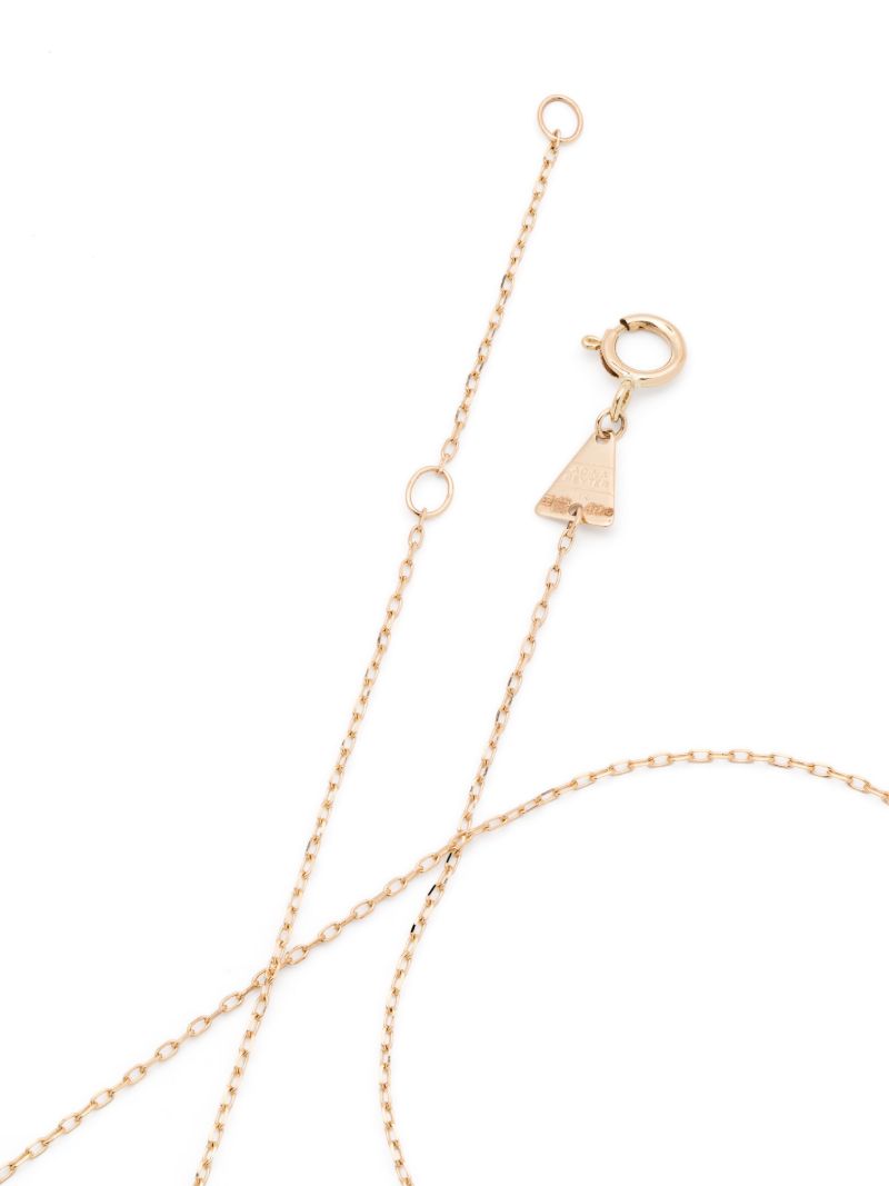 14k Yellow Gold Horseshoe Diamond and Emerald Necklace
