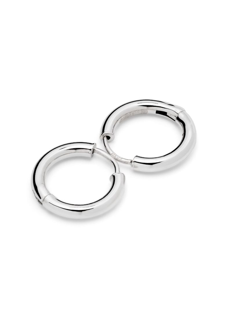 Sterling Silver Tube Hoop Earrings