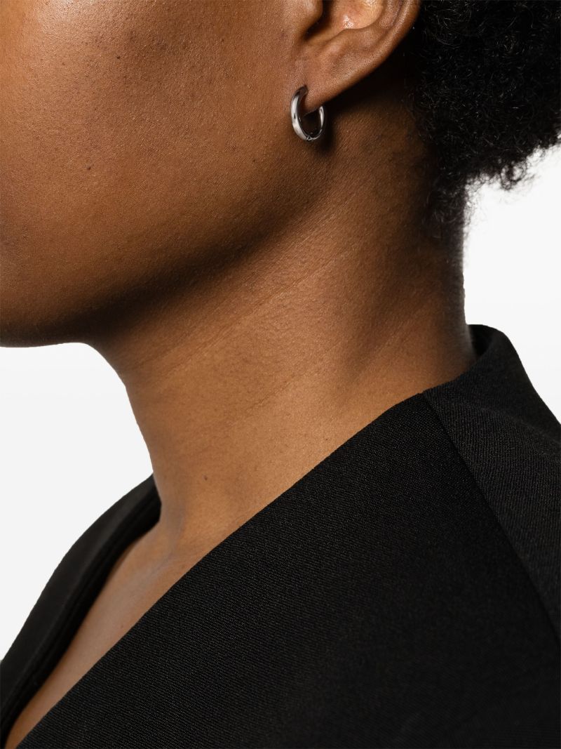 Sterling Silver Tube Hoop Earrings