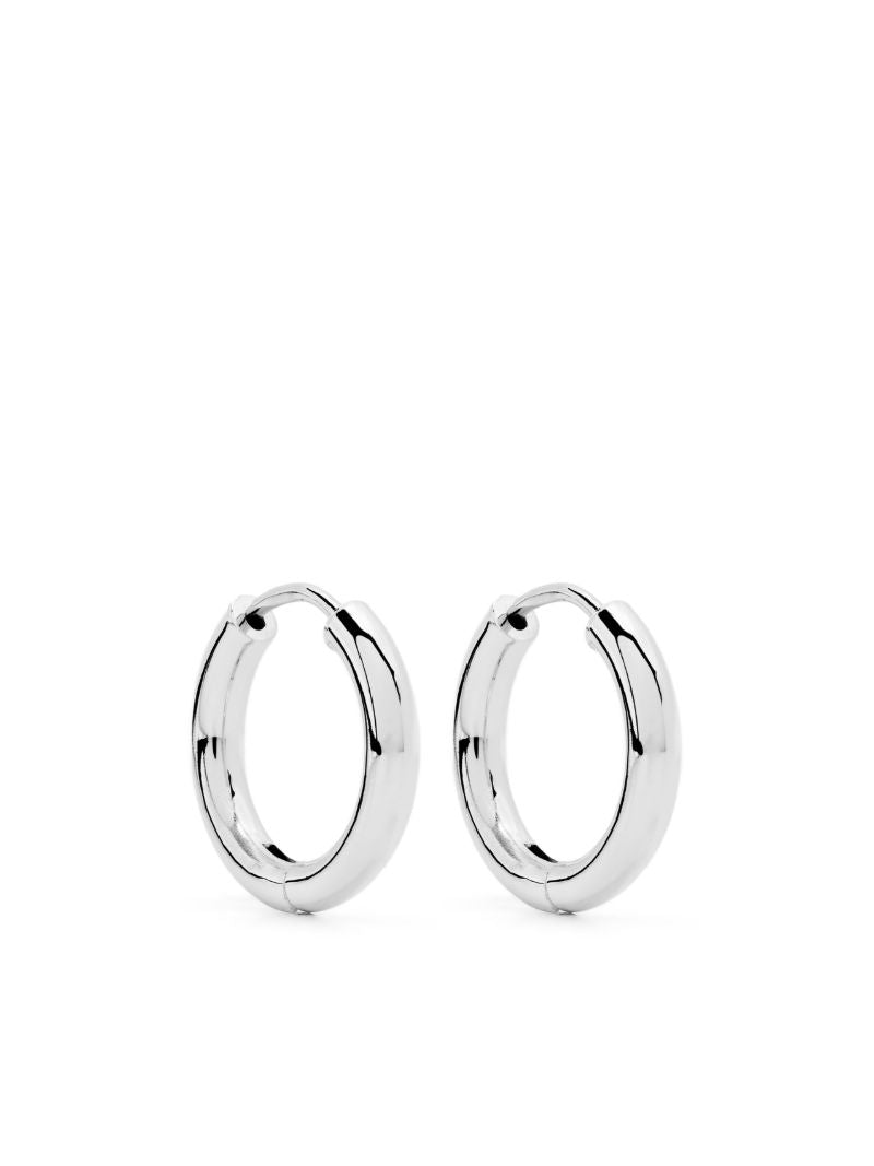 Sterling Silver Tube Hoop Earrings