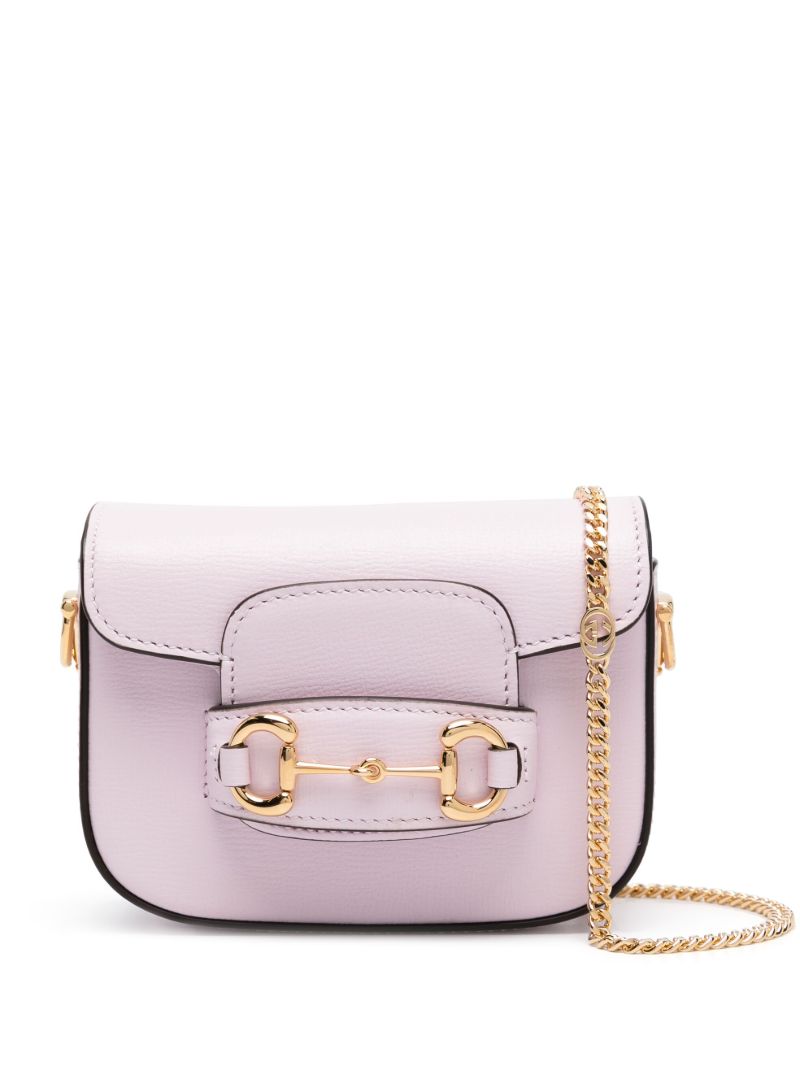 Pink Horsebit 1955 Super Mini Leather Bag