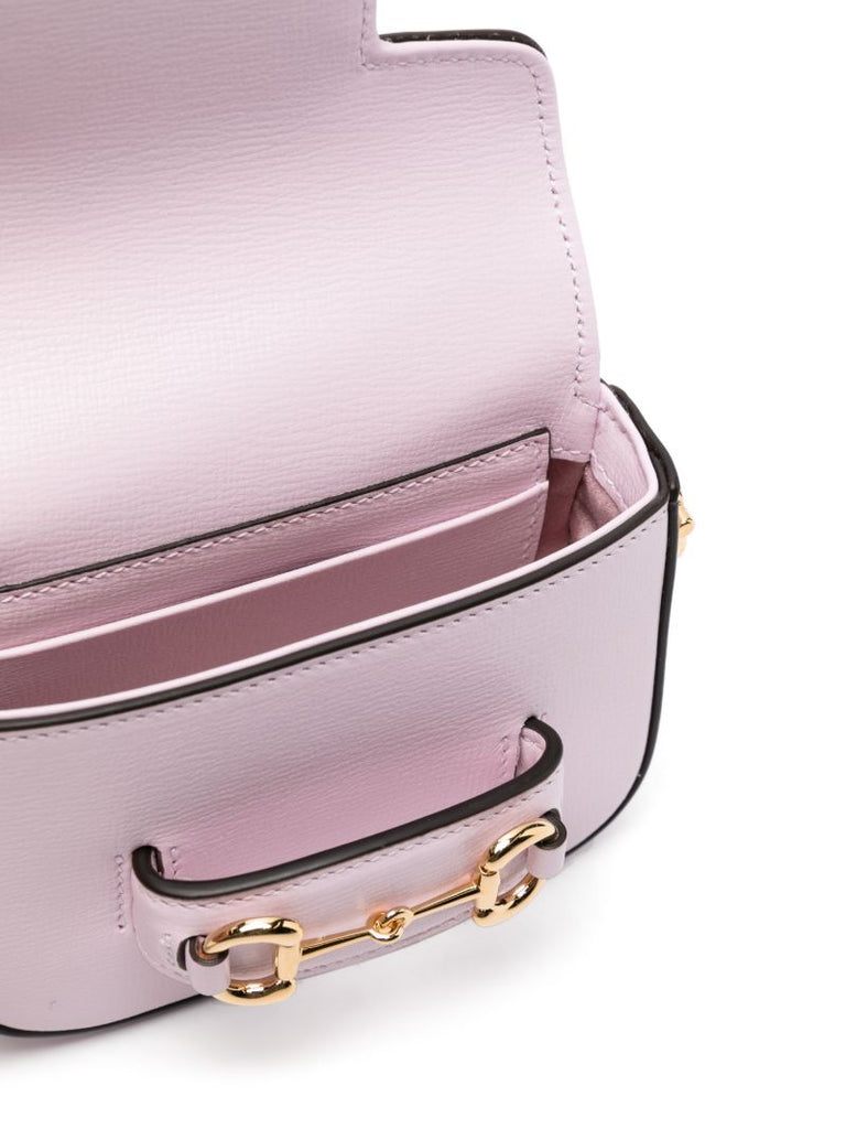 Pink Horsebit 1955 Super Mini Leather Bag