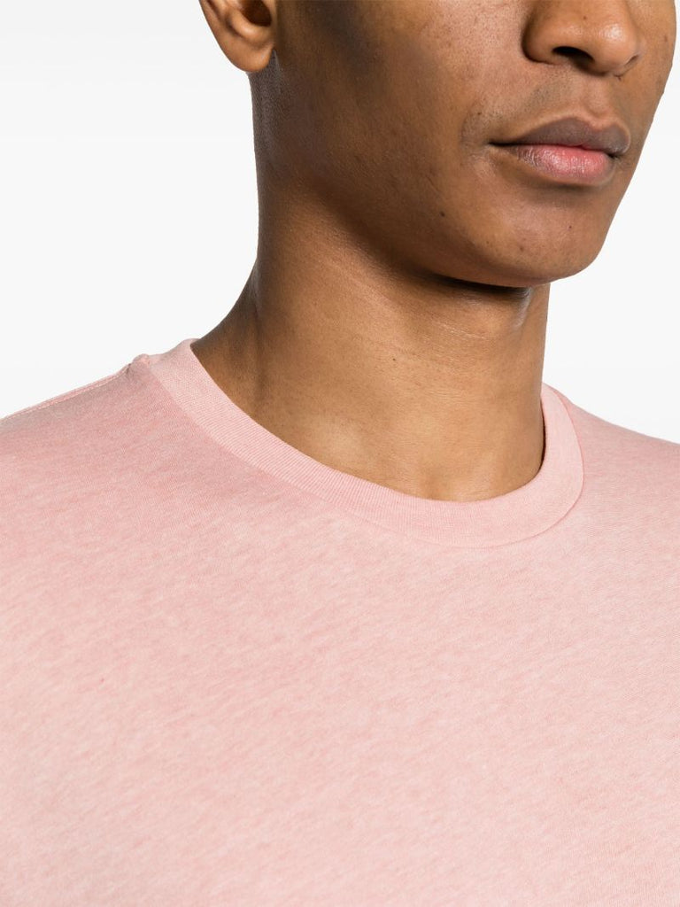 Pink Logo-embroidered MÃ_x0083_Â©lange T-shirt