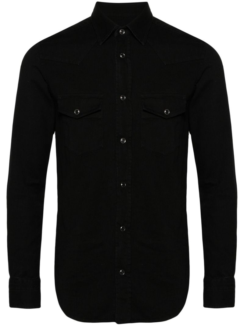 Black Denim Western Shirt