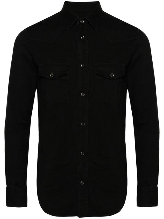 Black Denim Western Shirt