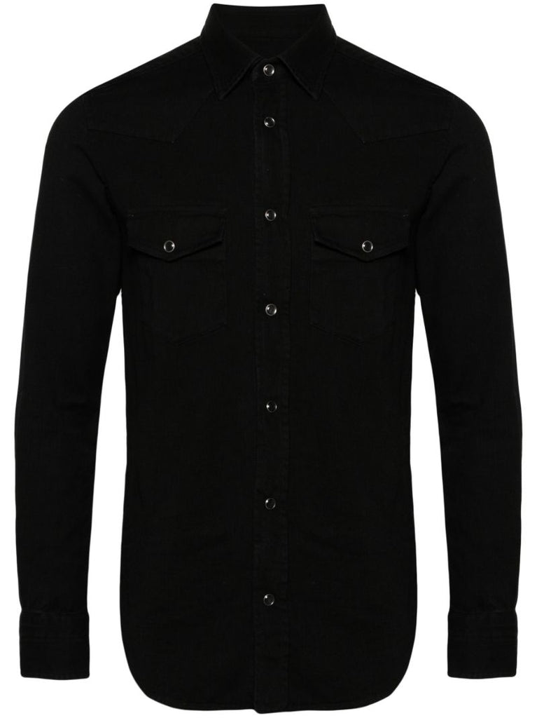Black Denim Western Shirt