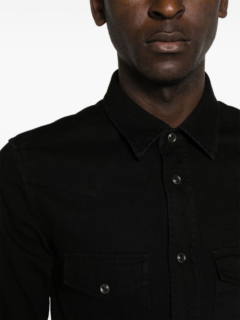 Black Denim Western Shirt