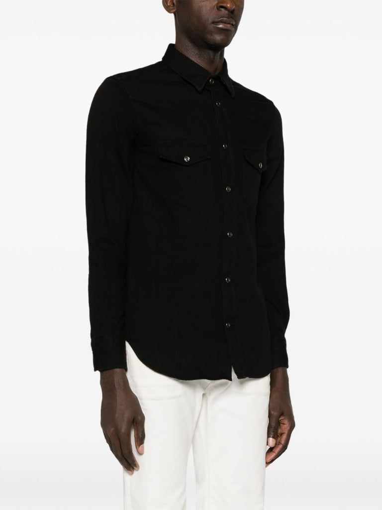 Black Denim Western Shirt