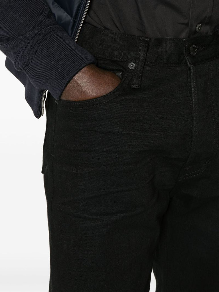 Black Mid-rise Slim-cut Jeans