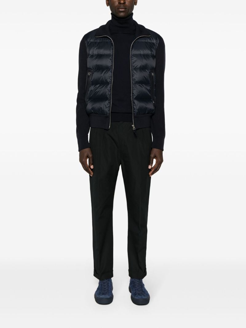 Blue High-neck Wool Jumper