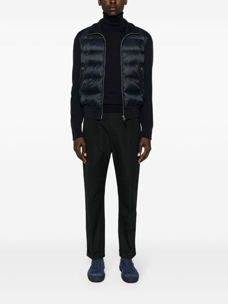 Blue High-neck Wool Jumper
