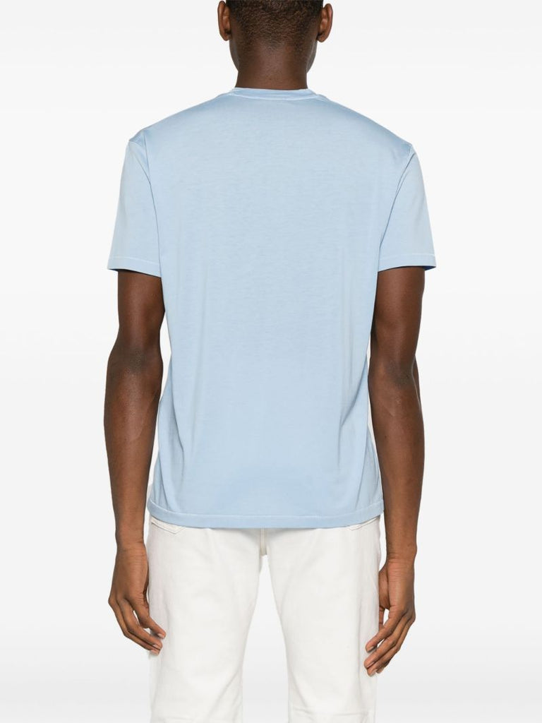 Blue Lyocell-blend T-shirt