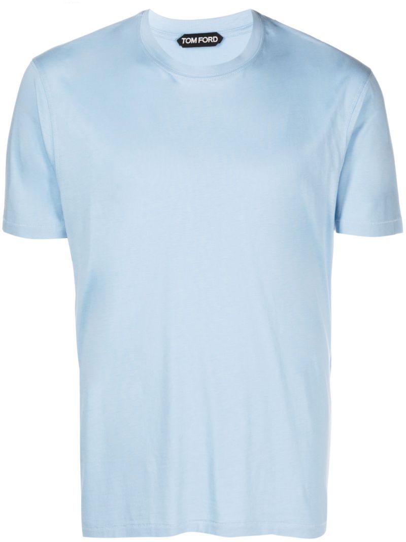 Blue Lyocell-blend T-shirt